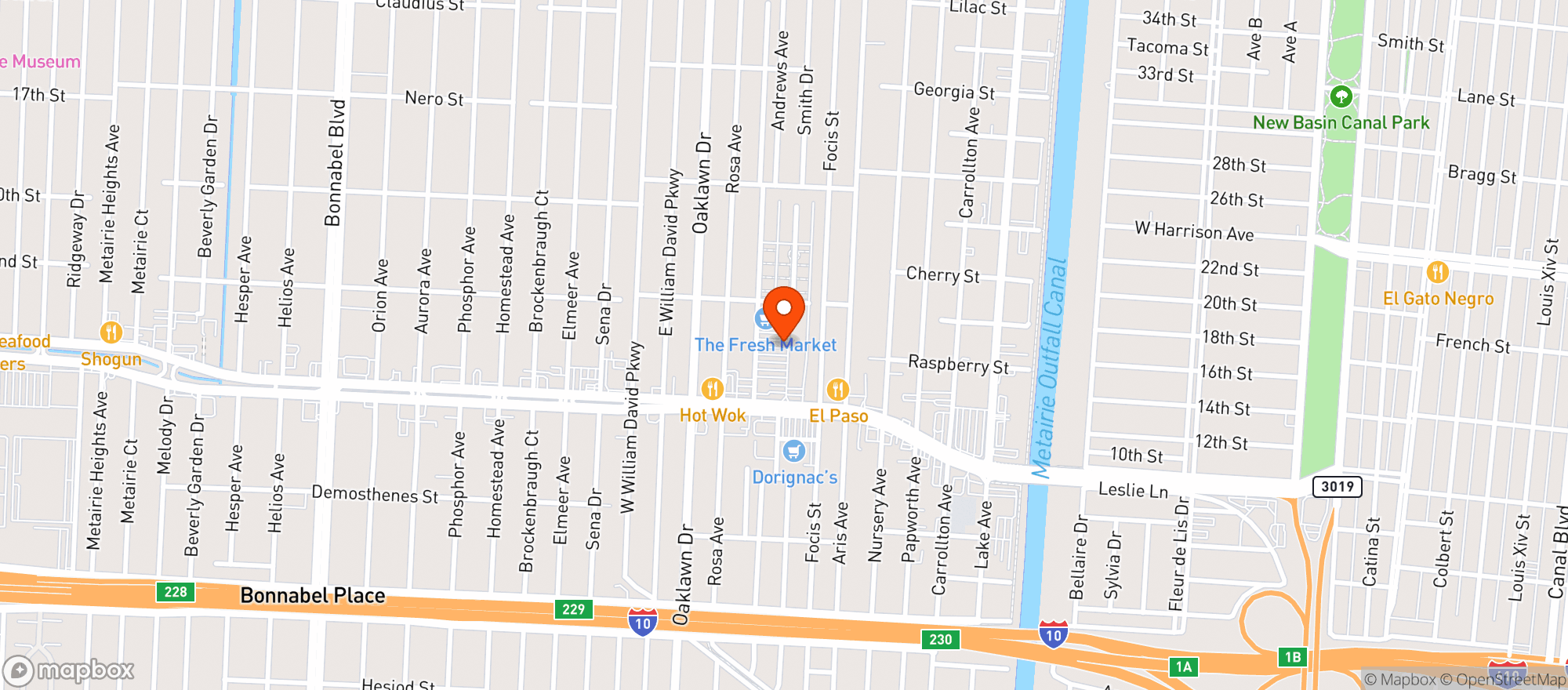 Map showing The Fresh Market