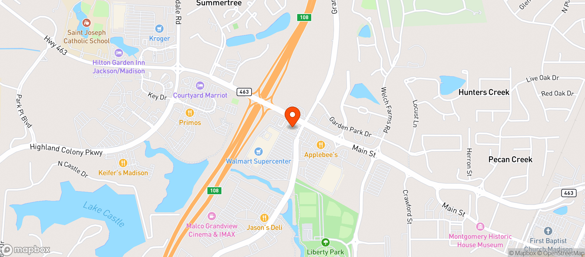 Map showing Sprint Mart #112