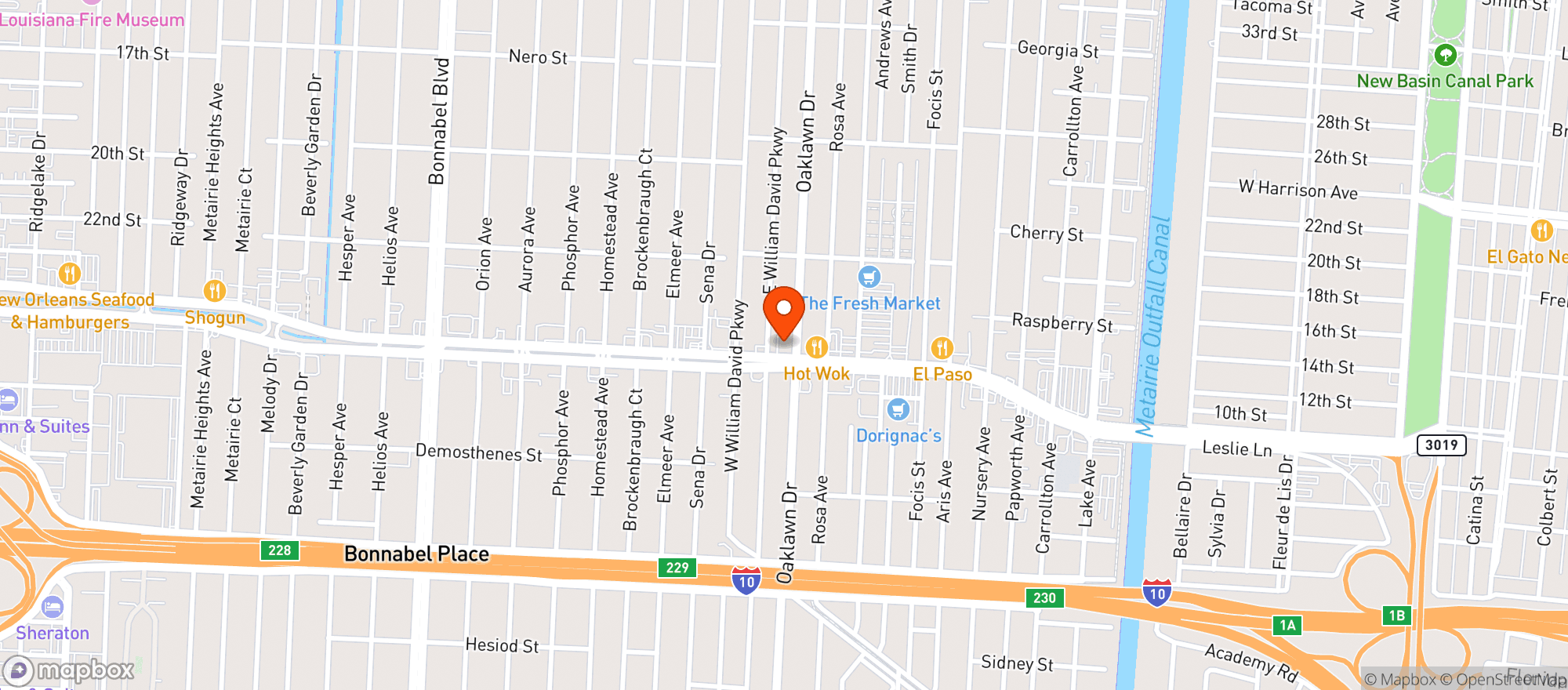 Map showing Dbc Bar & Grill