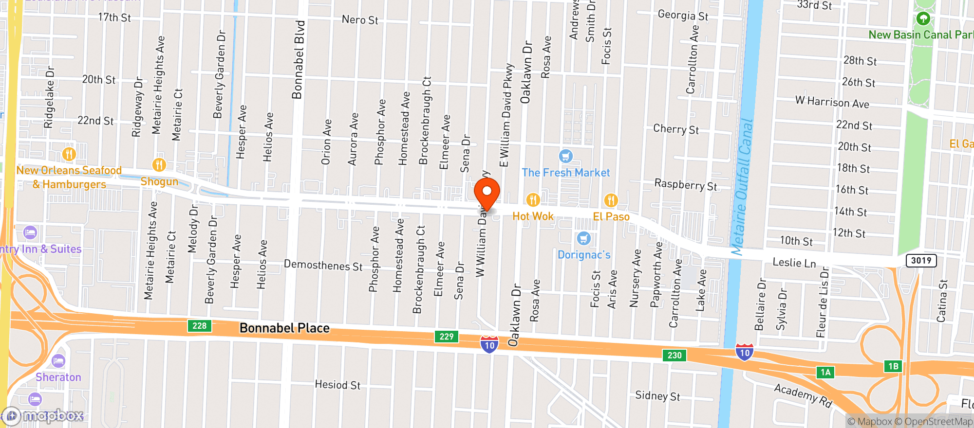 Map showing Pauls Stop N Shop