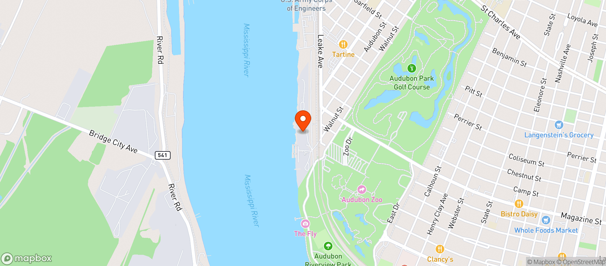 Map showing Tiny Uptown Grocery