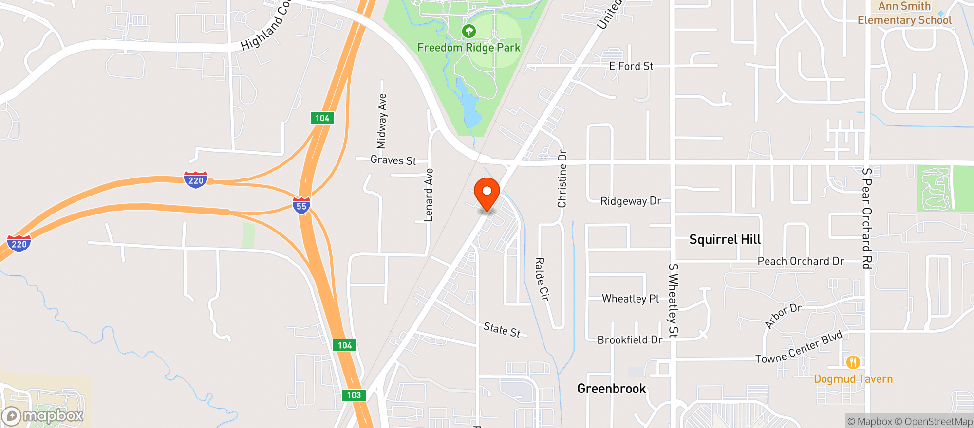 Map showing Lakeside Foodmart
