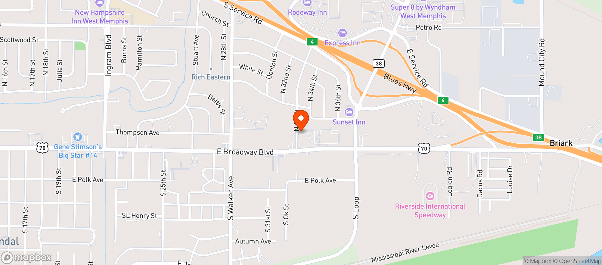 Map showing Comprehensive Care Group