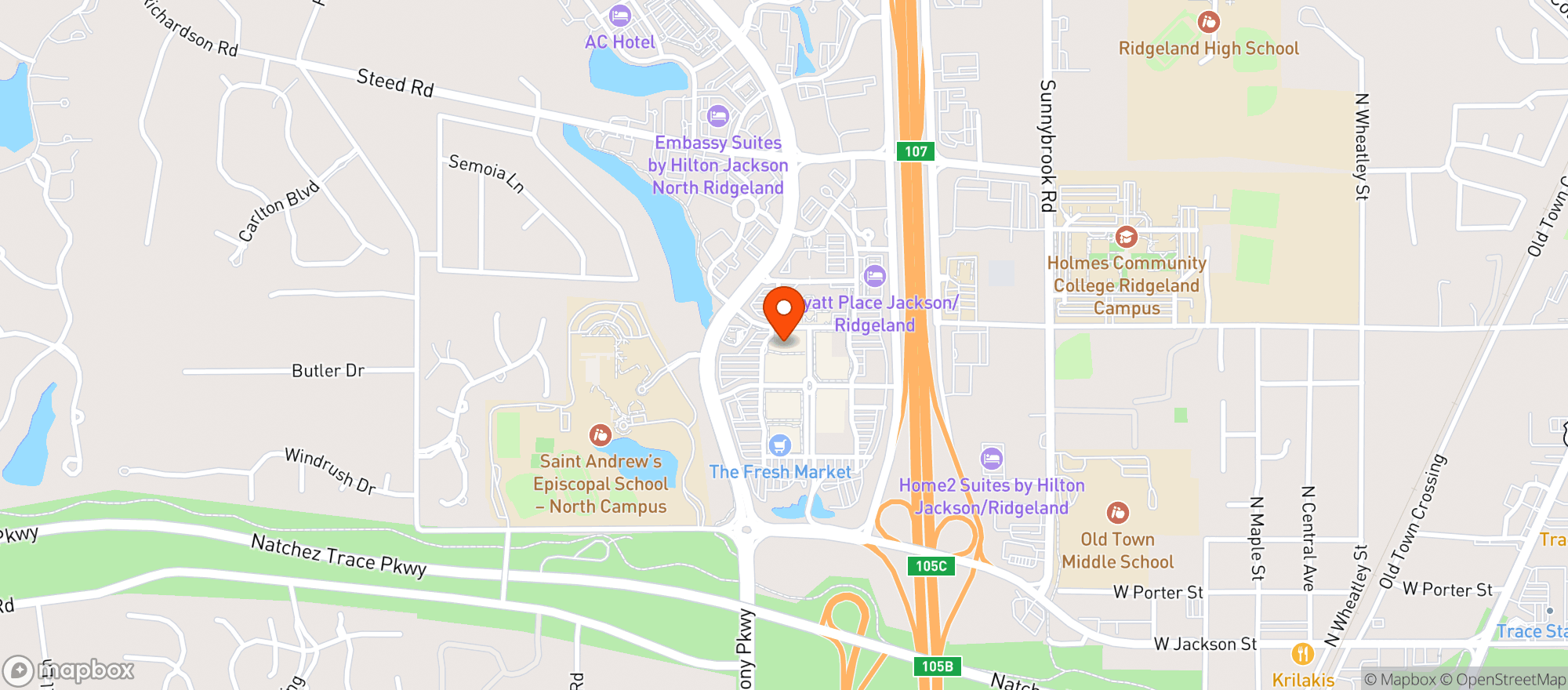 Map showing The Fresh Market