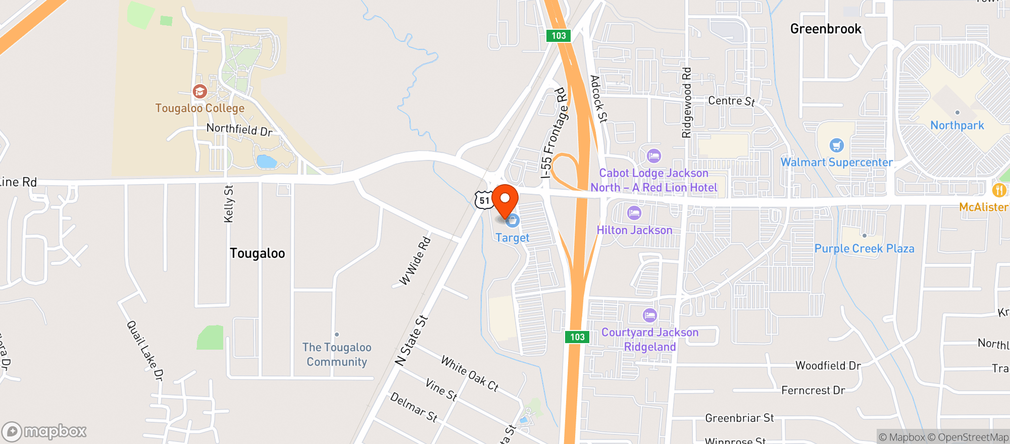 Map showing Target Store #754