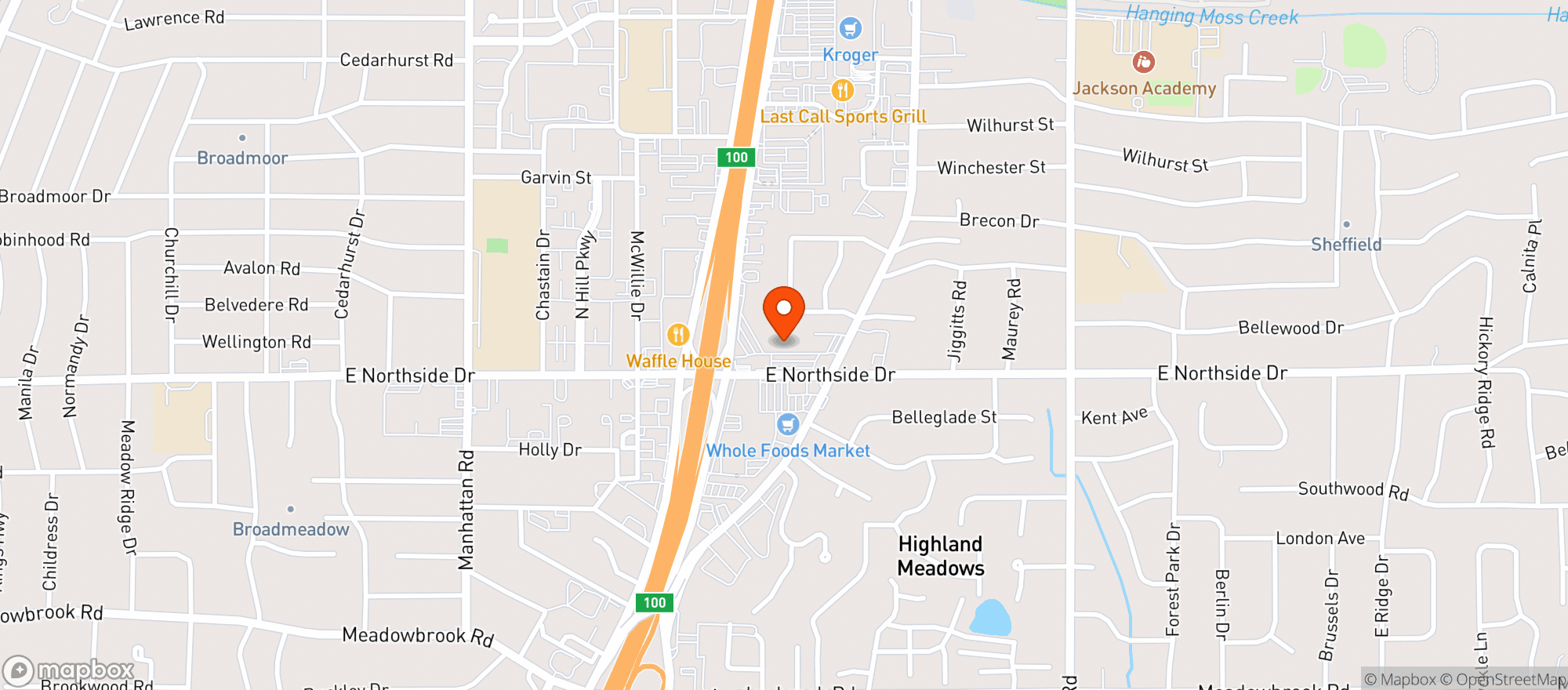 Map showing Vitamin Shoppe - Jackson