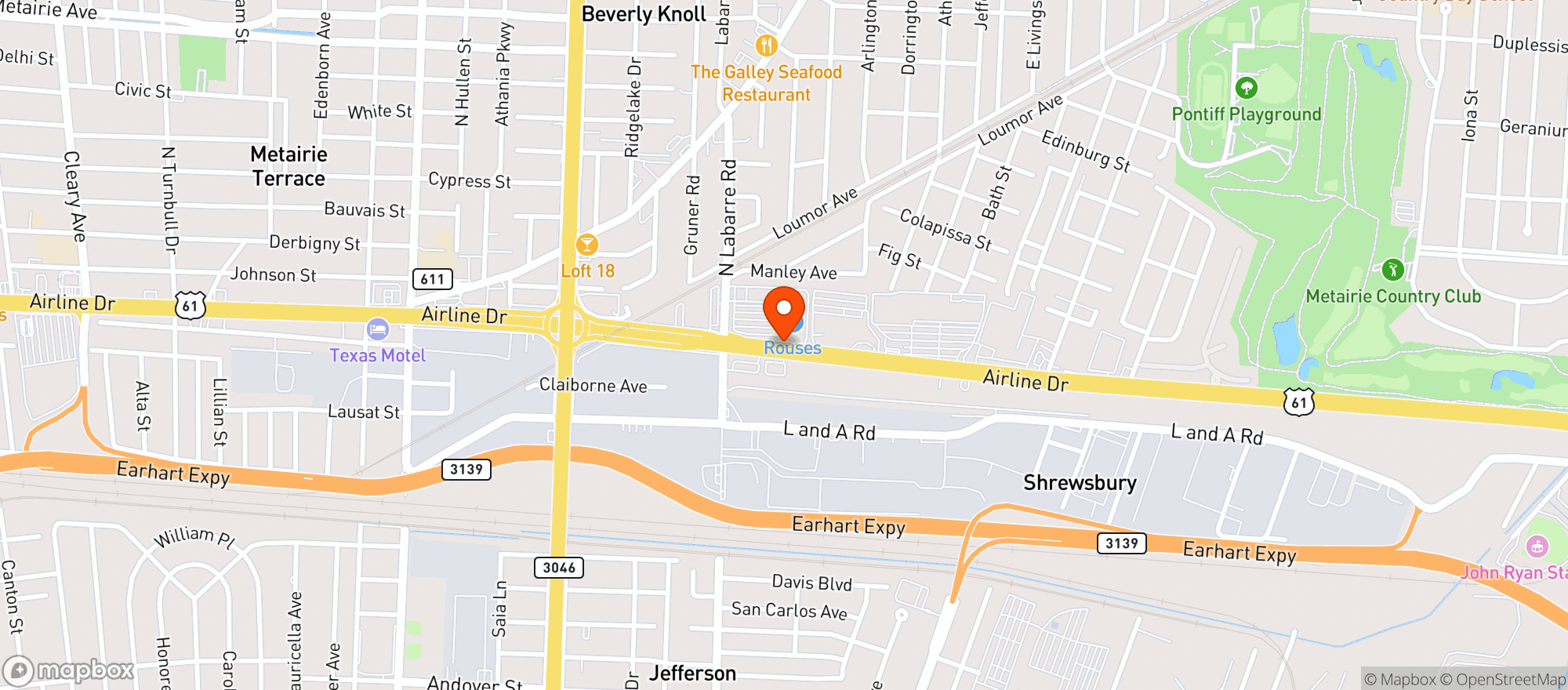 Map showing Rouses Market