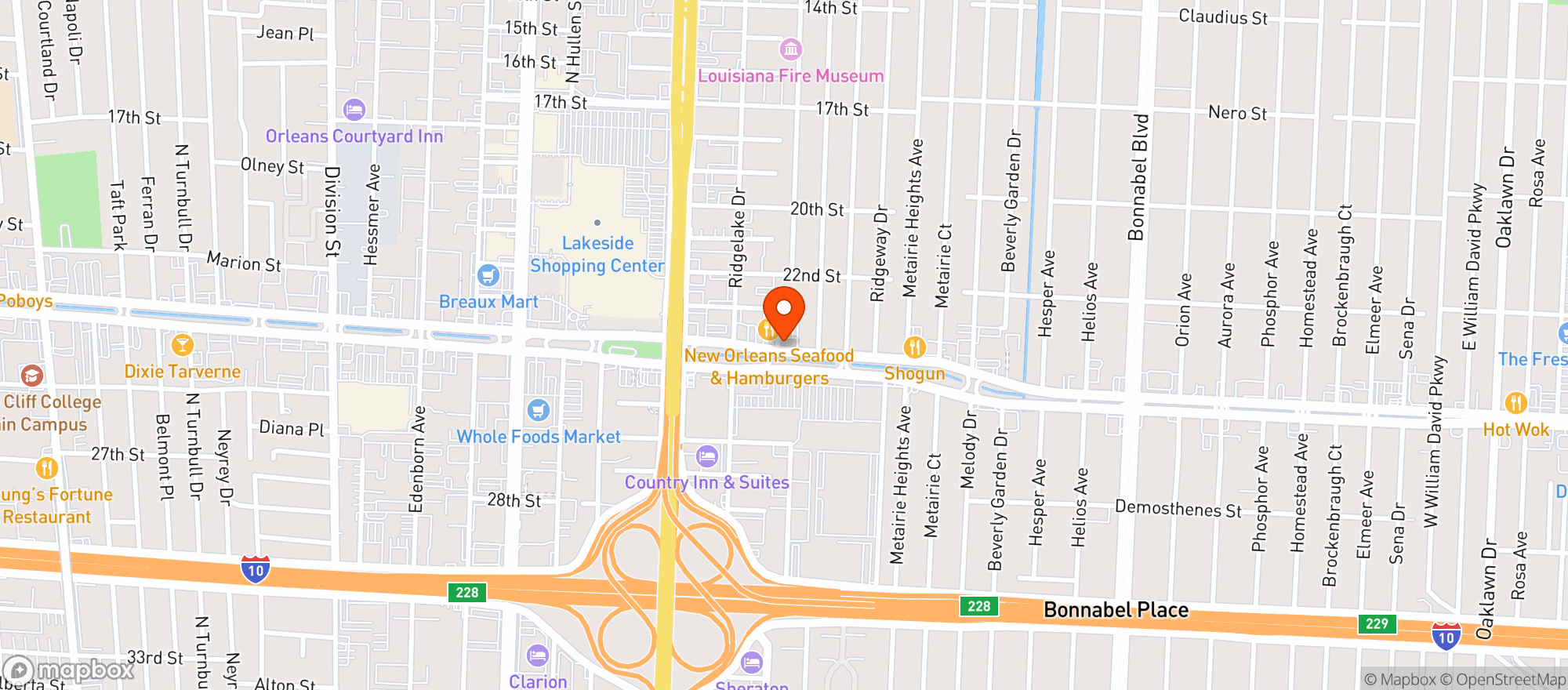 Map showing Trader Joes
