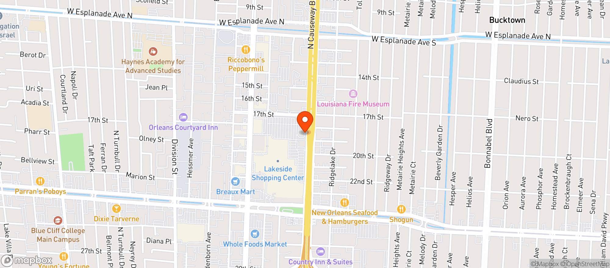 Map showing Flemings Prime Steakhouse