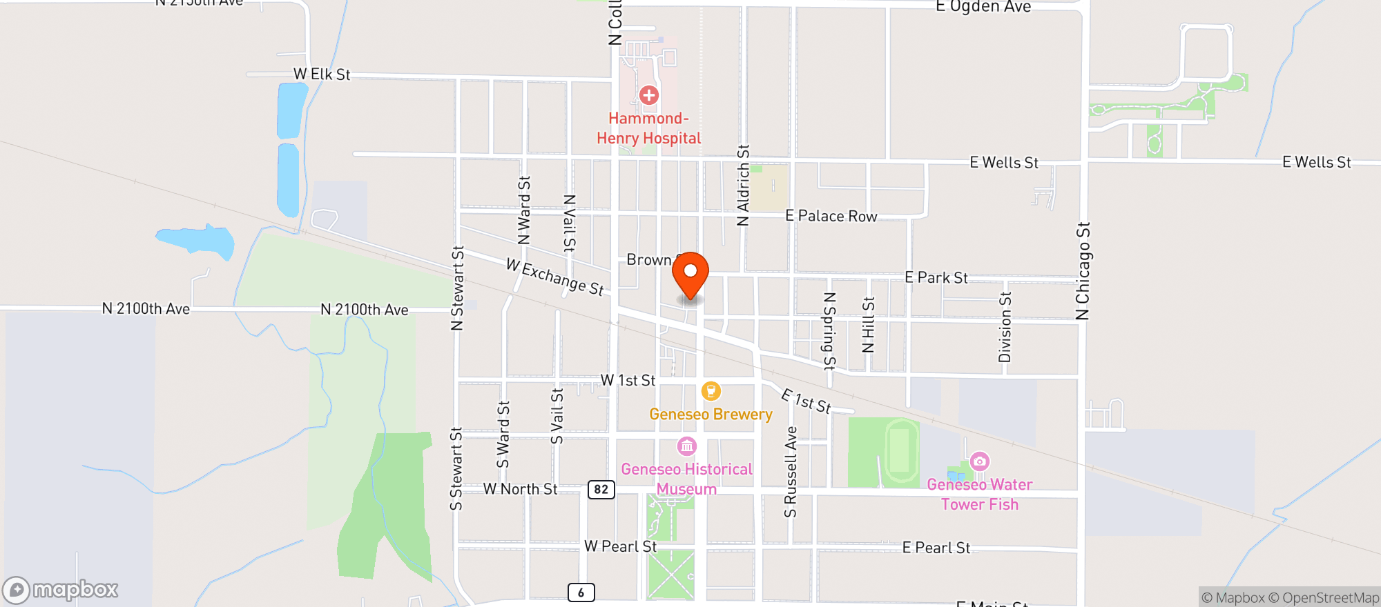 Map showing Raelyns Pub & Eatery
