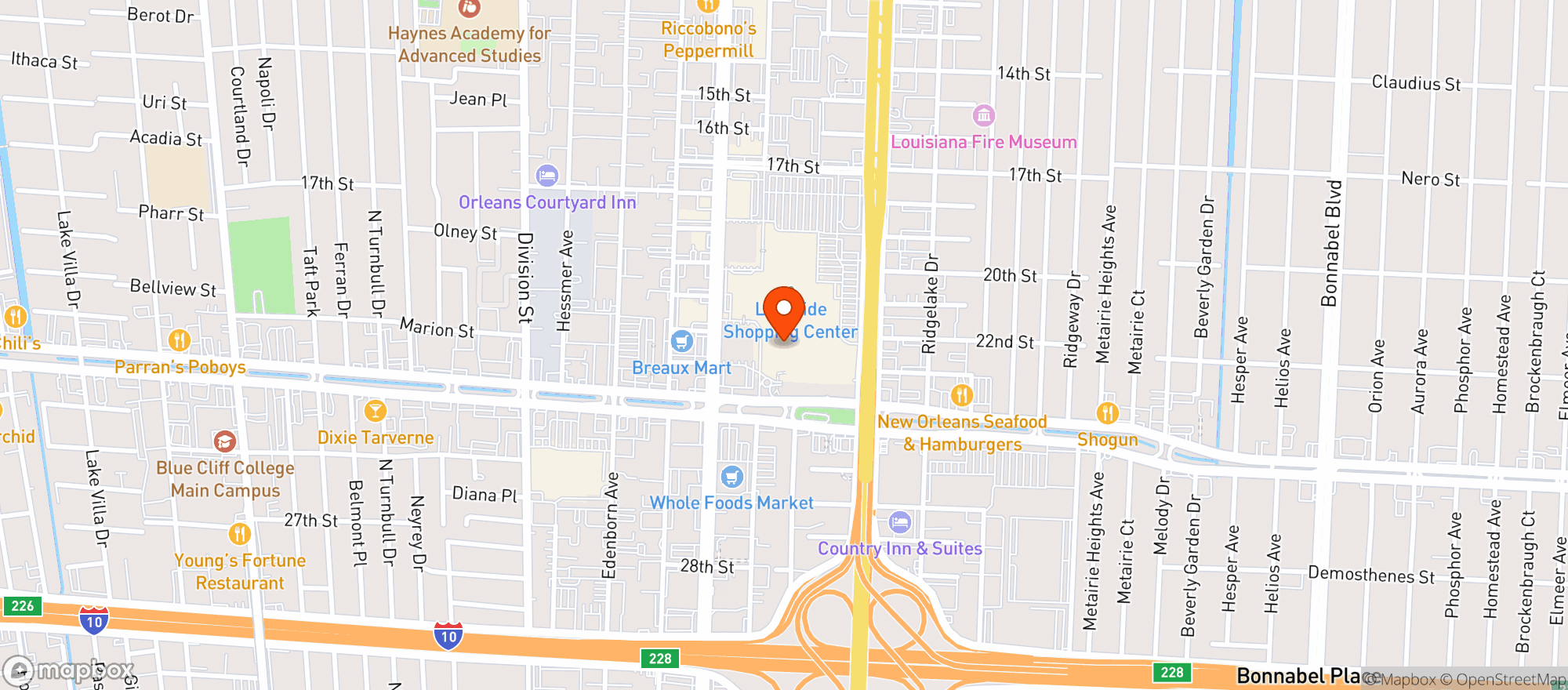 Map showing Gnc