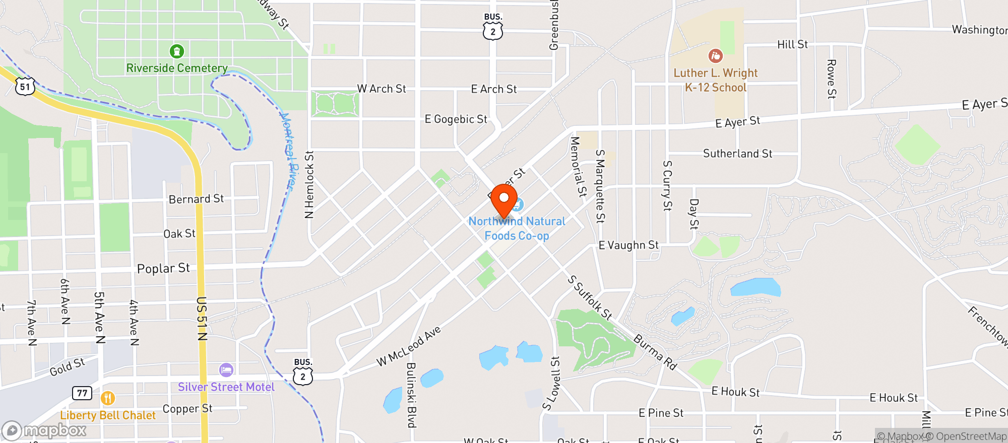 Map showing The White Rabbit Tasting Room