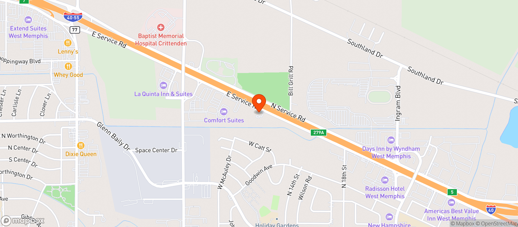 Map showing Delta Cannabis Co.