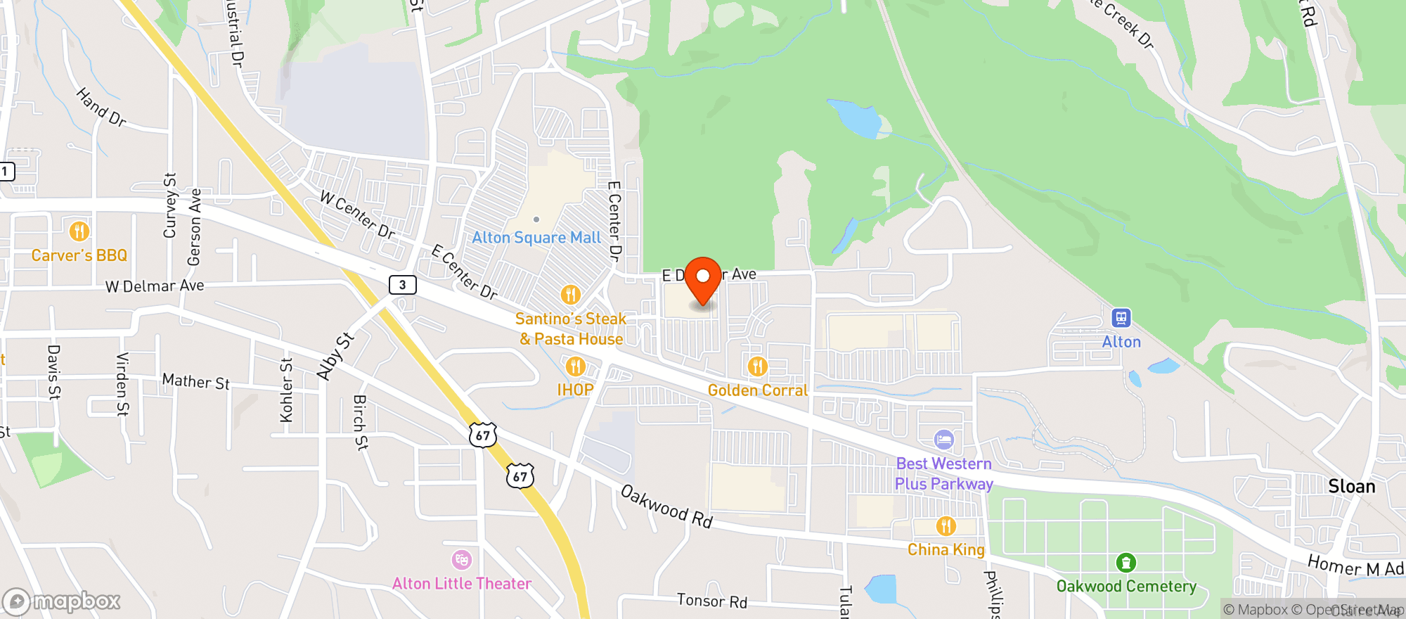 Map showing Target