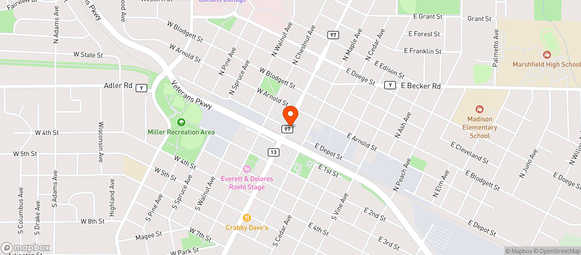 Map showing Kwik Trip #719