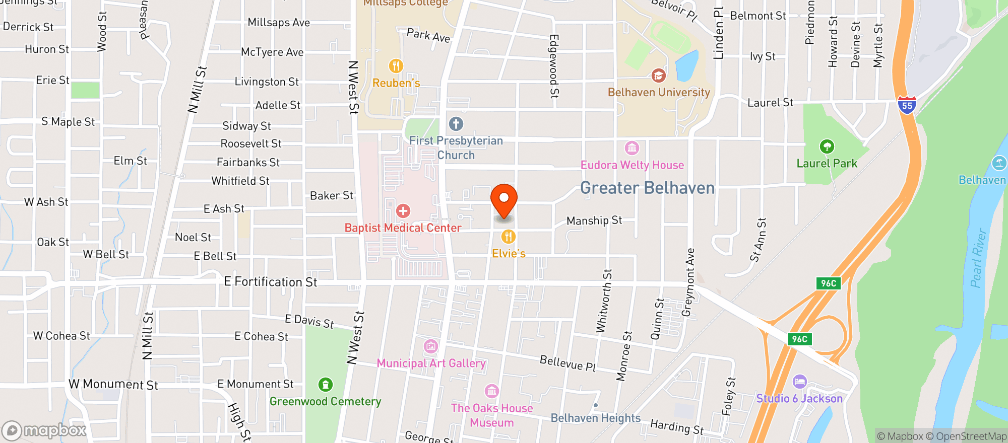 Map showing Pulito