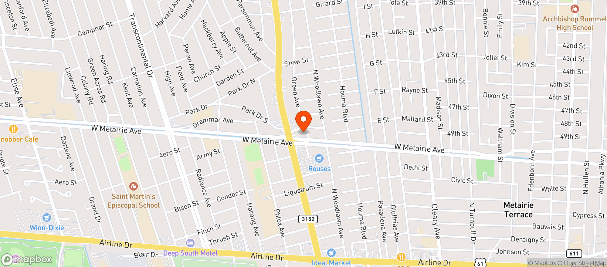 Map showing St Marys Restaurant