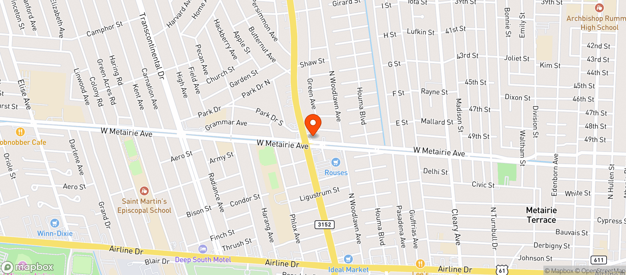 Map showing La Gas