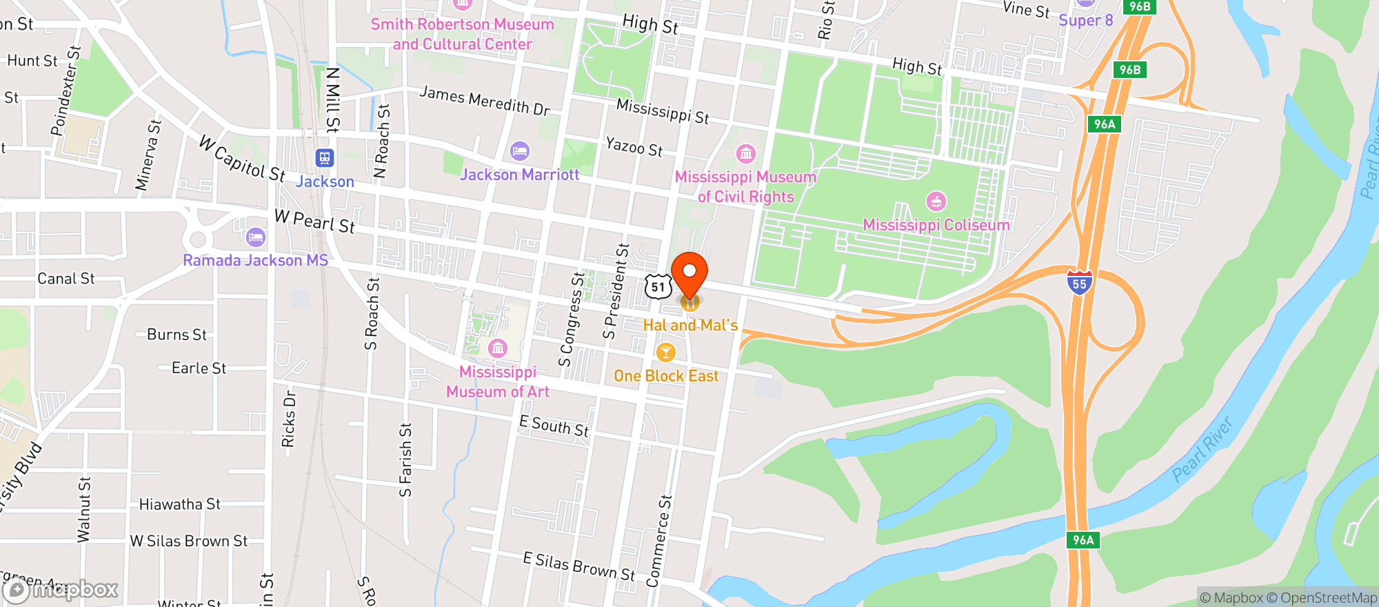 Map showing Hal And Mal's