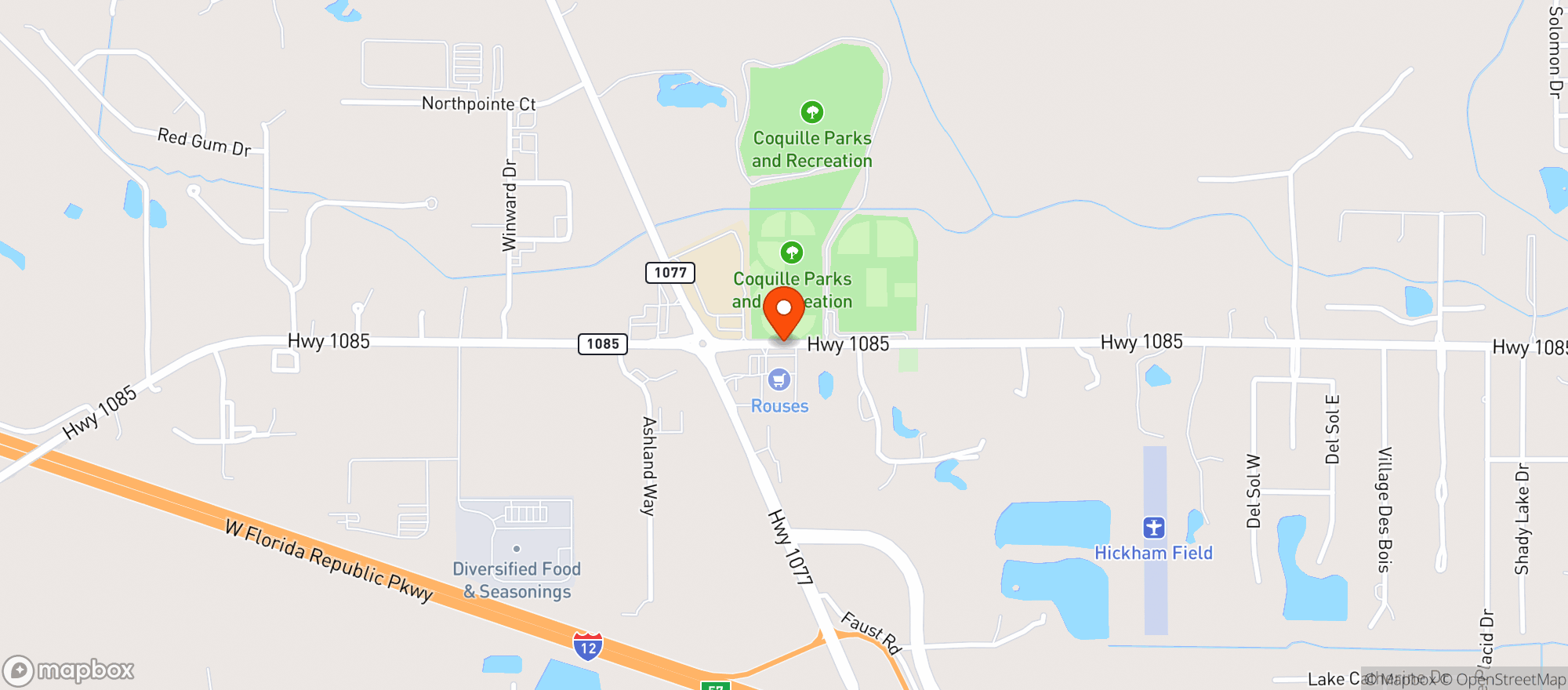 Map showing Rouses Market
