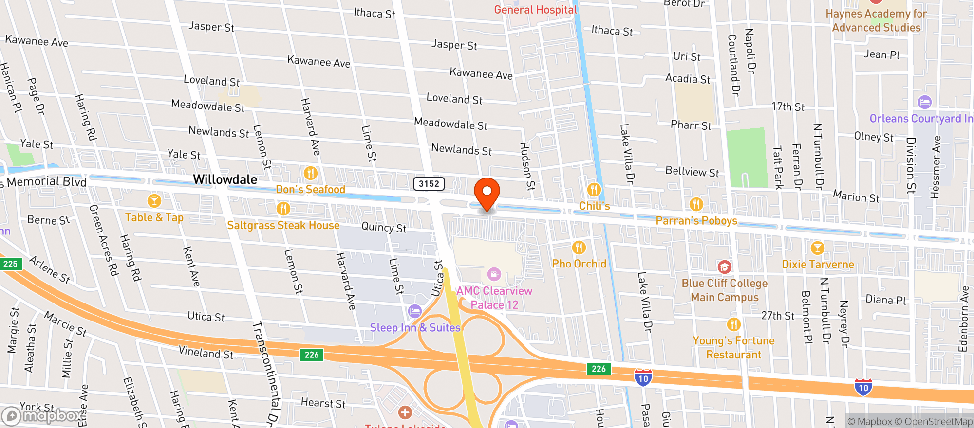 Map showing Zea Rotisserie & Grill