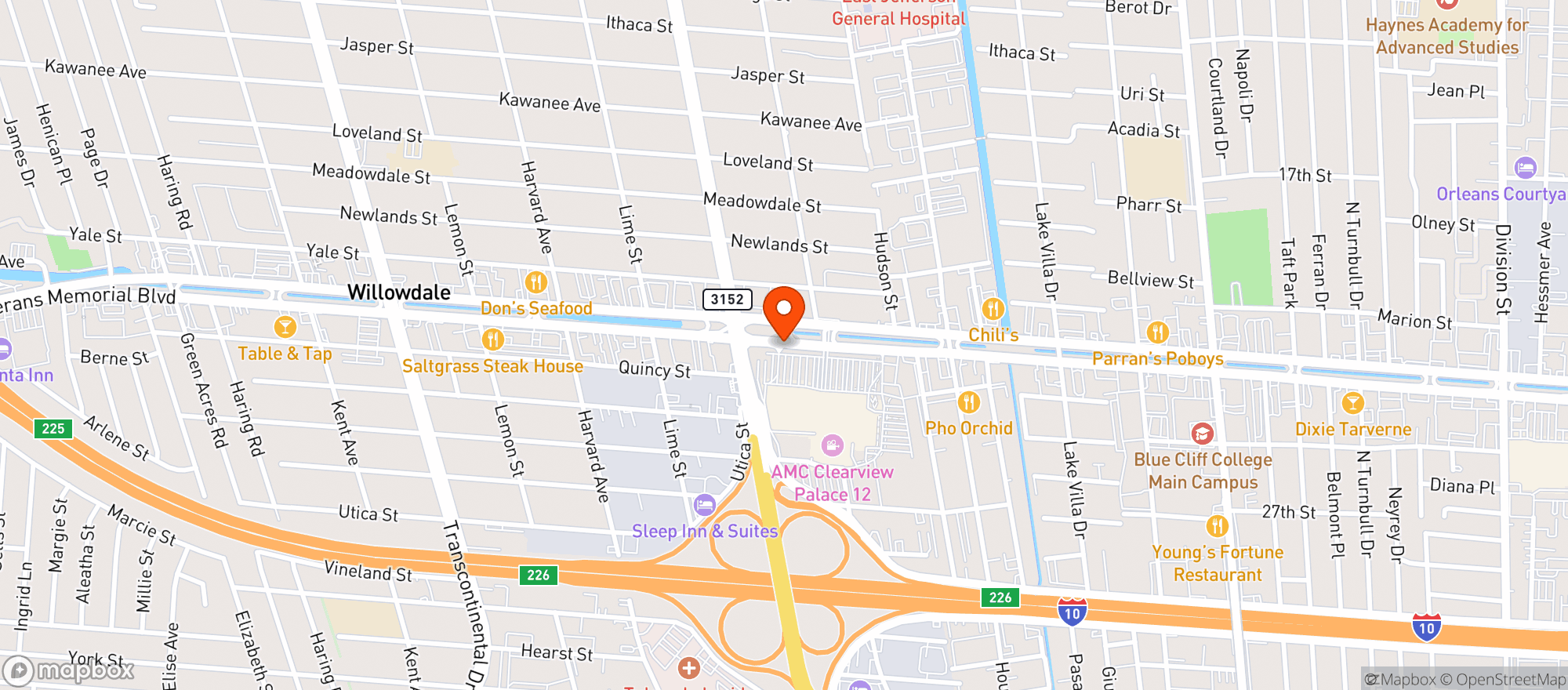Map showing Target Store