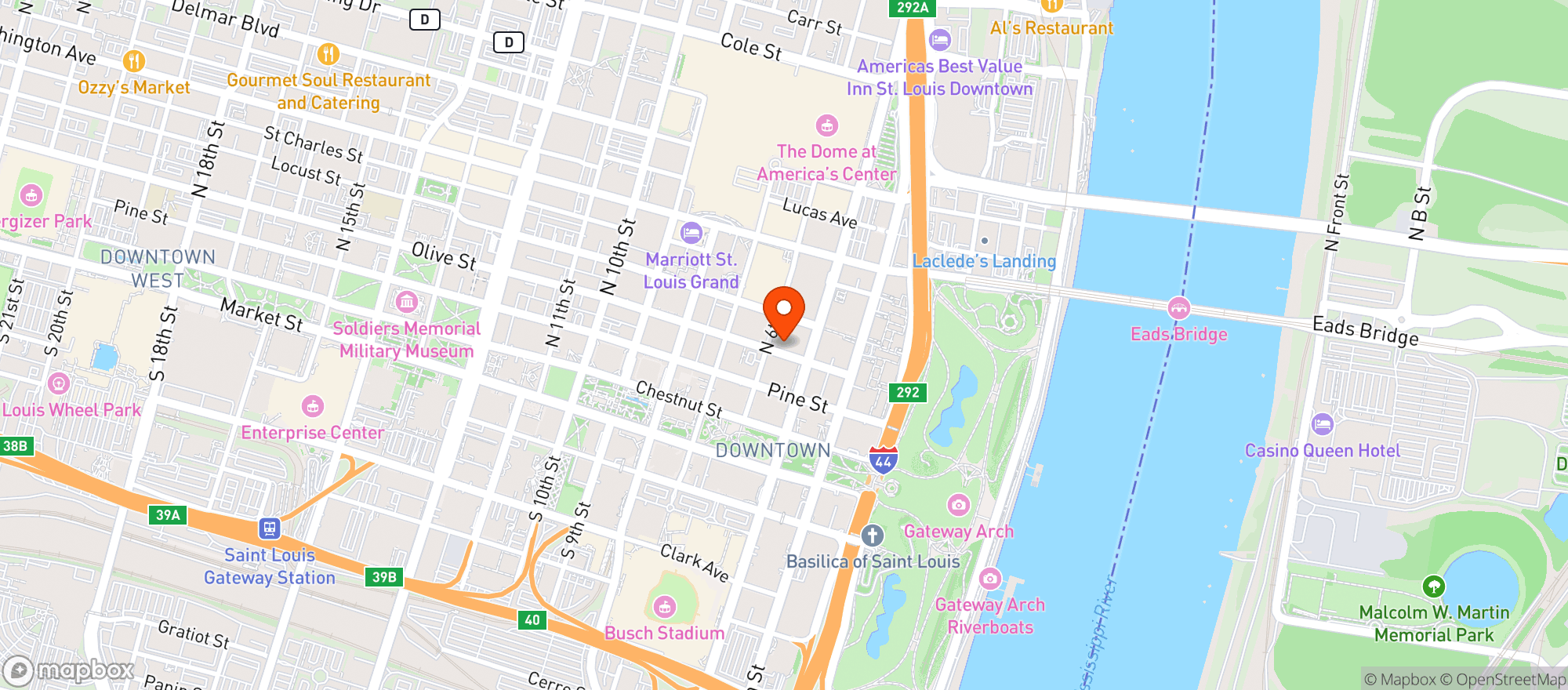 Map showing Gallery Furniture Accents Gift Shop