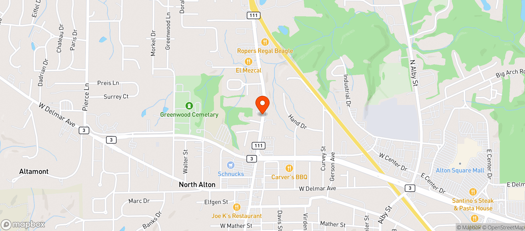 Map showing Cleta's Nutrition 'B'
