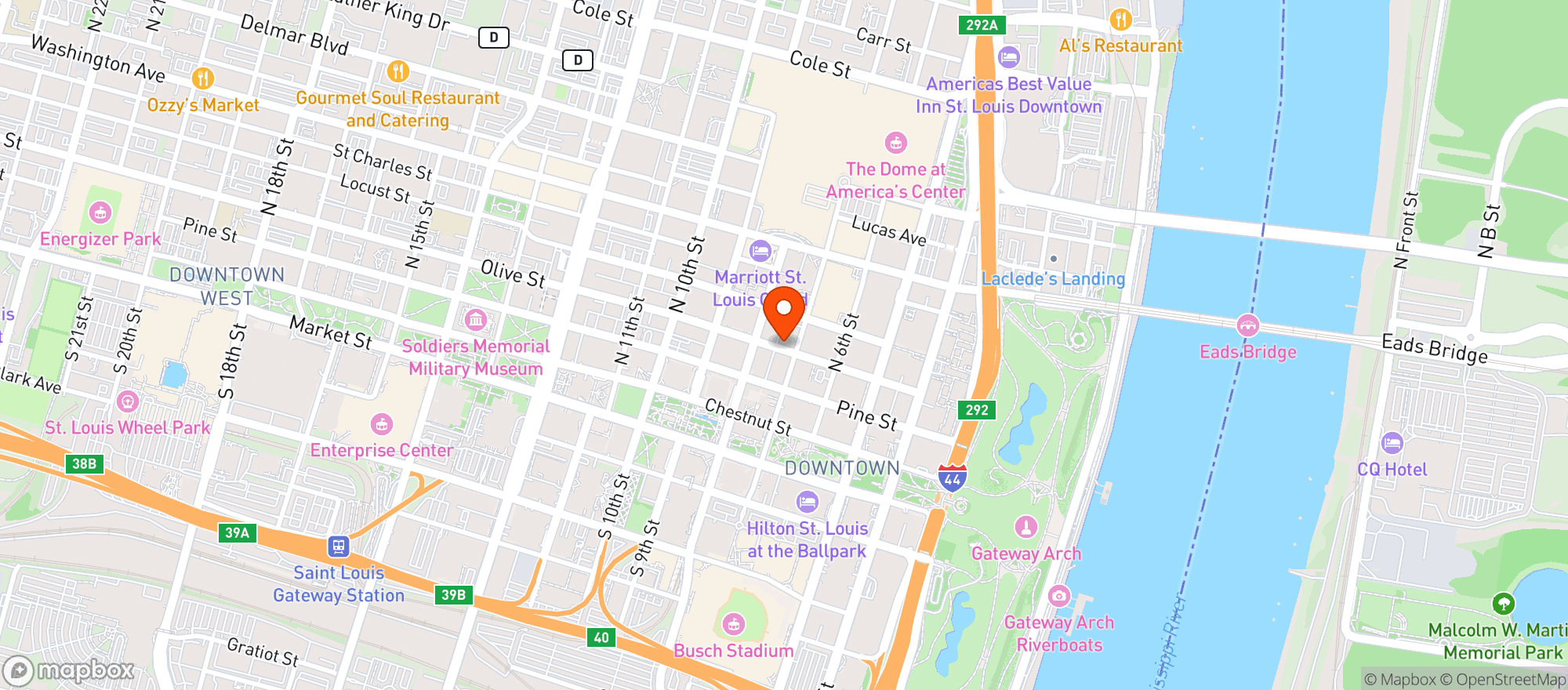 Map showing Hotel Saint Louis, Autograph Collection