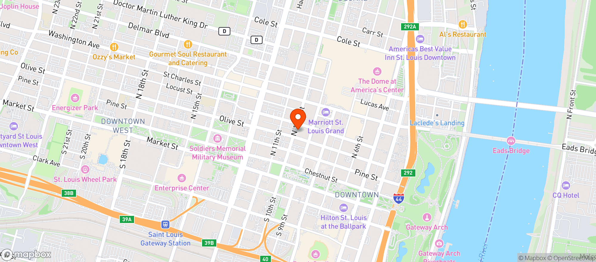Map showing Schnucks #301