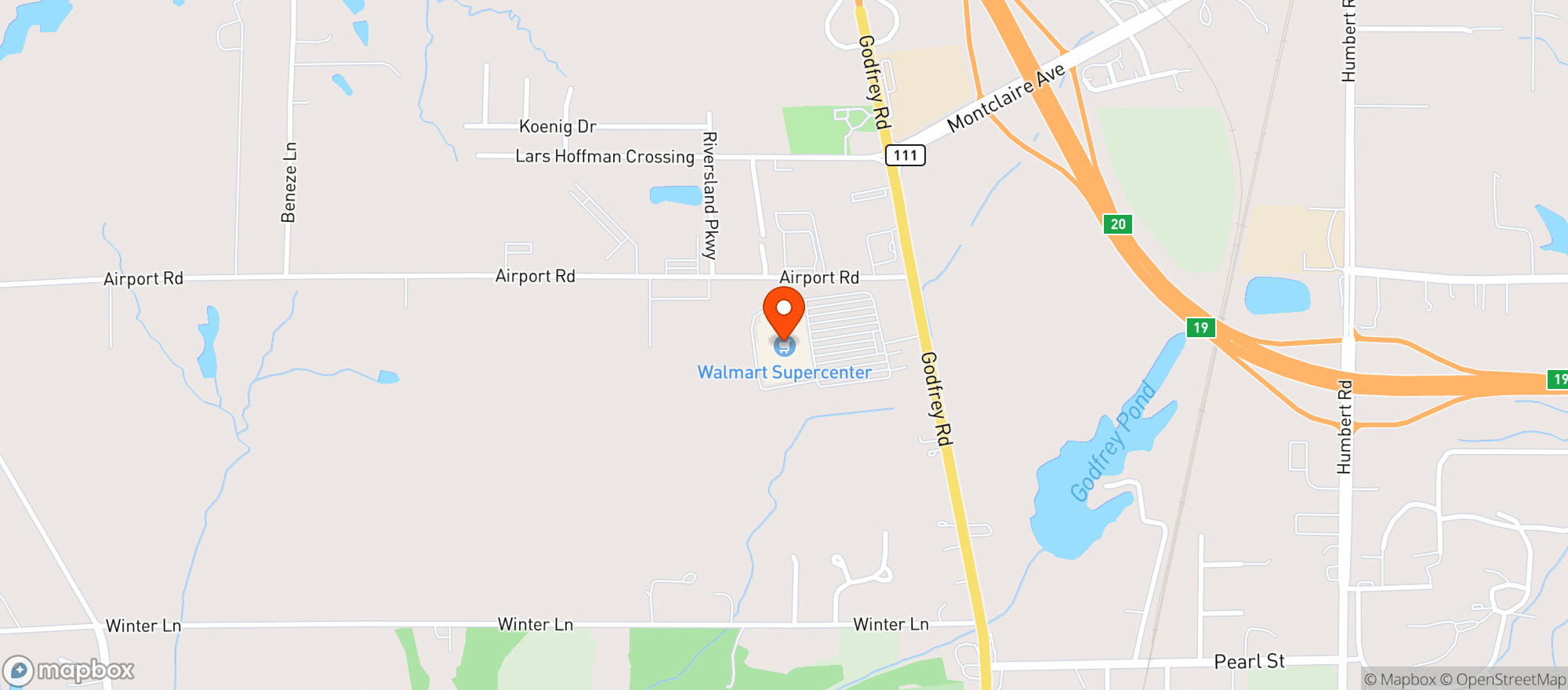 Map showing Walmart Supercenter