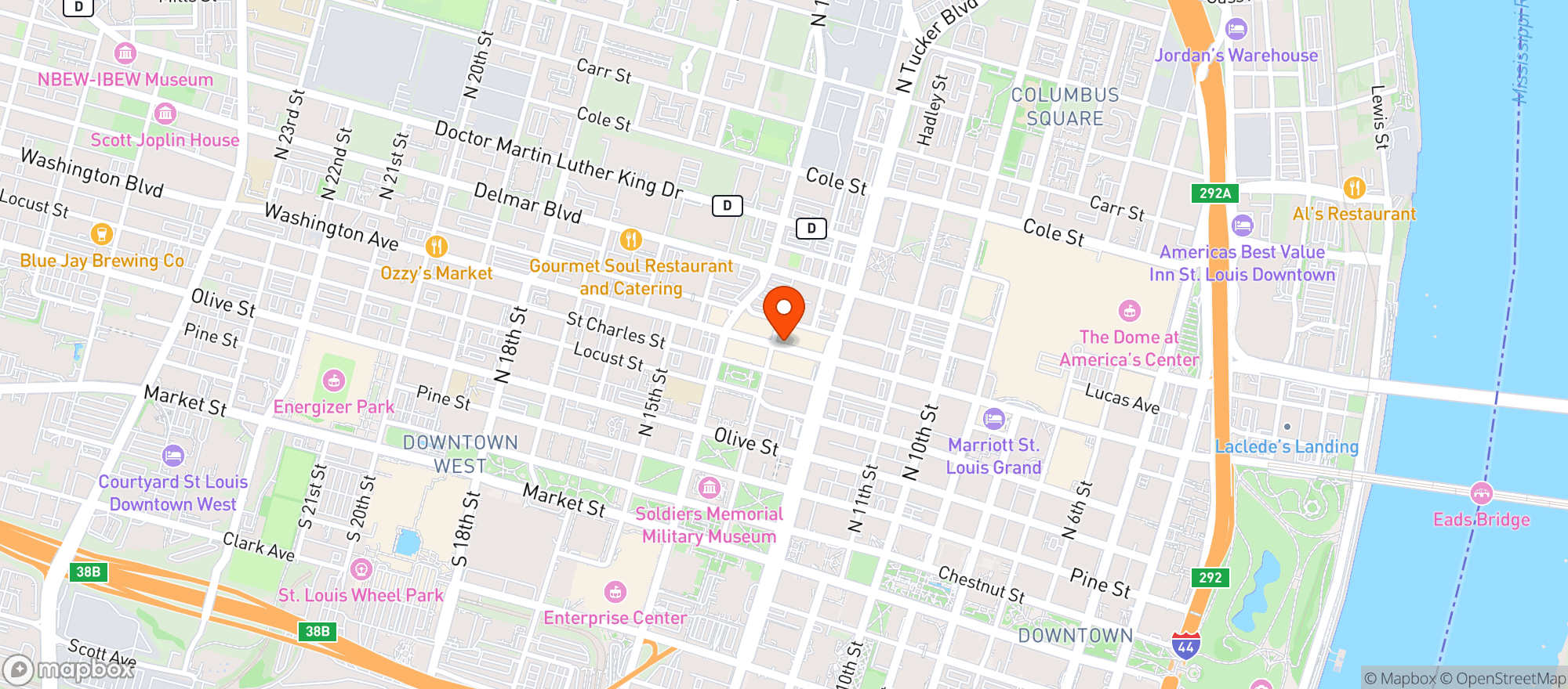 Map showing Rosalitas Cantina