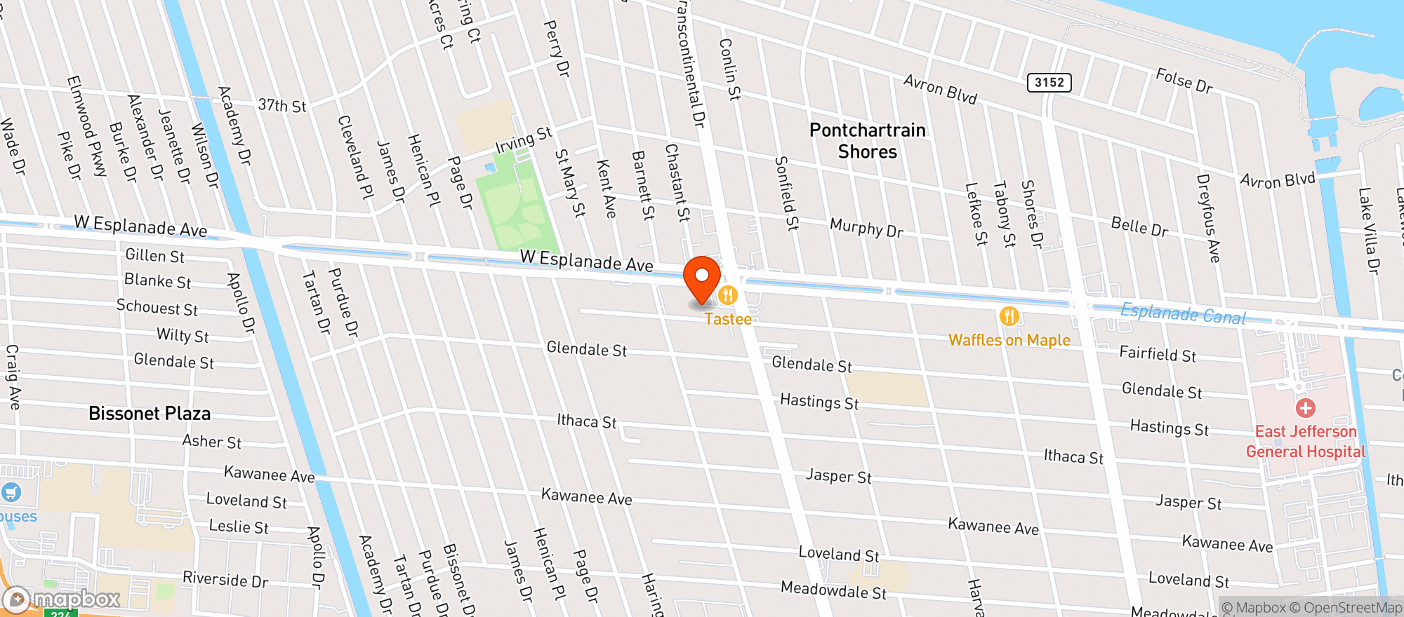 Map showing Robert Fresh Market