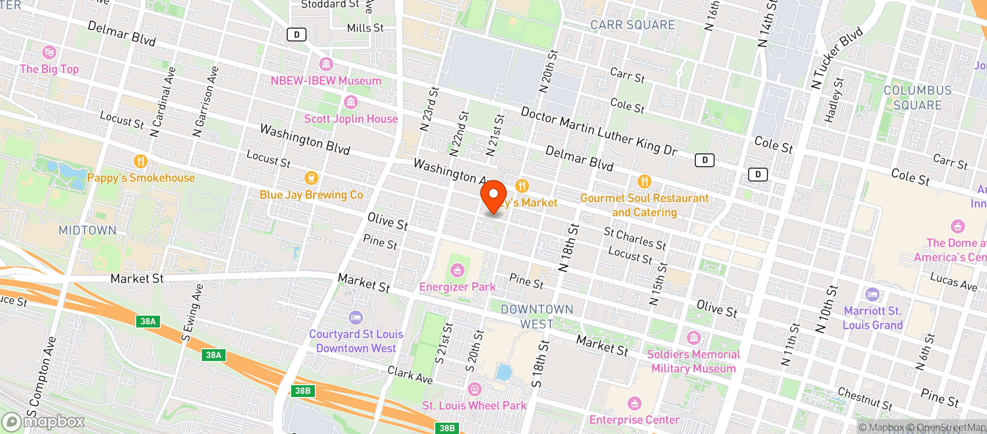 Map showing The Pepper Lounge