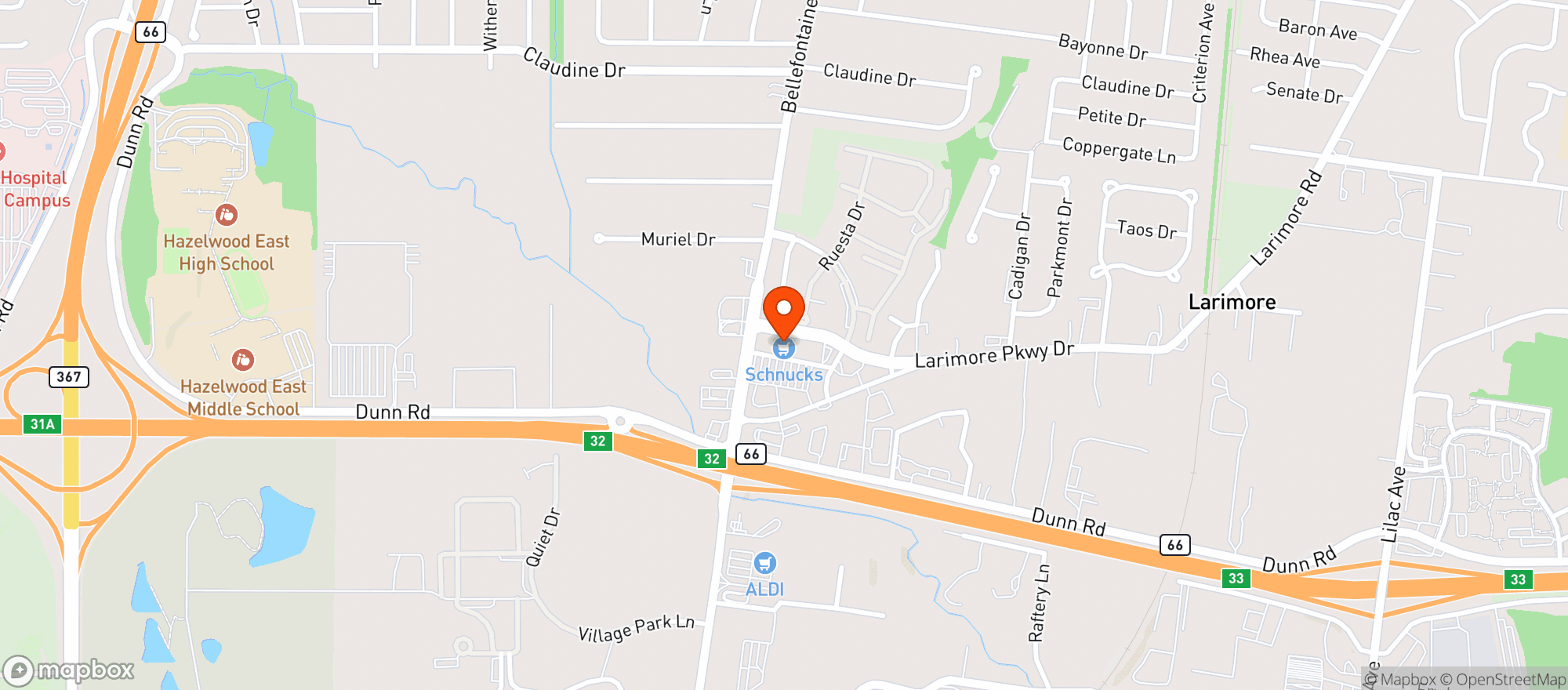 Map showing Schnucks - Sierra Vista