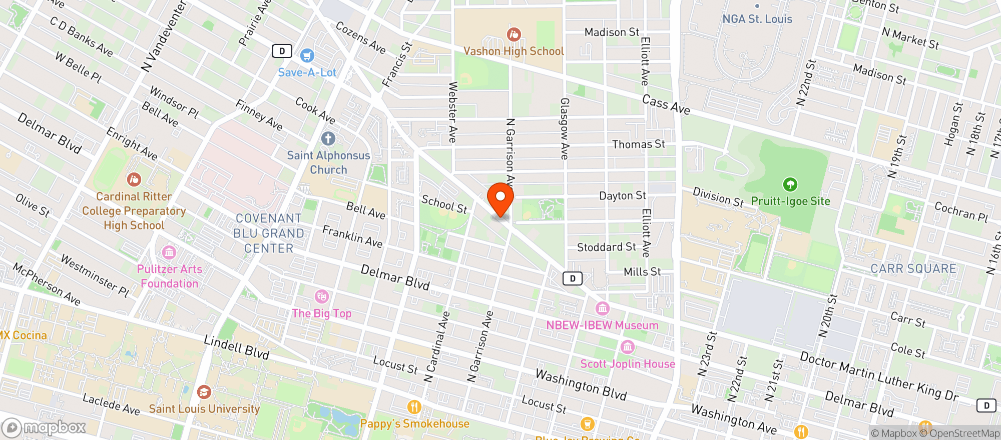 Map showing Gateway Market
