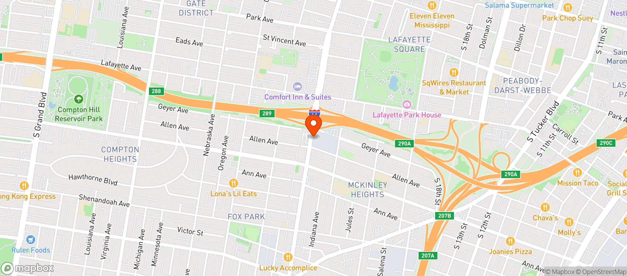 Map showing Randalls Wine & Spirits