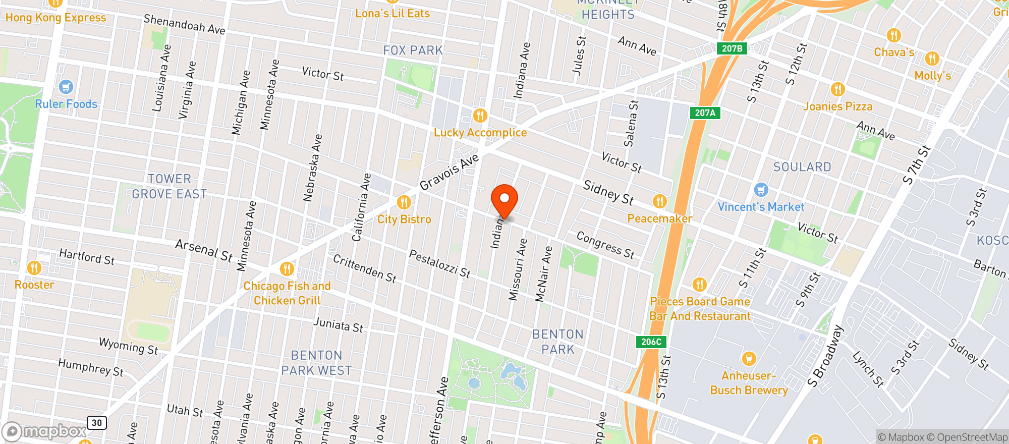 Map showing Small Change