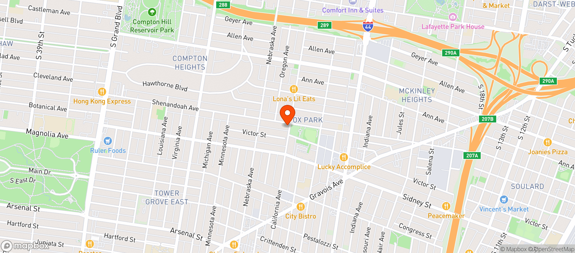 Map showing Little Fox