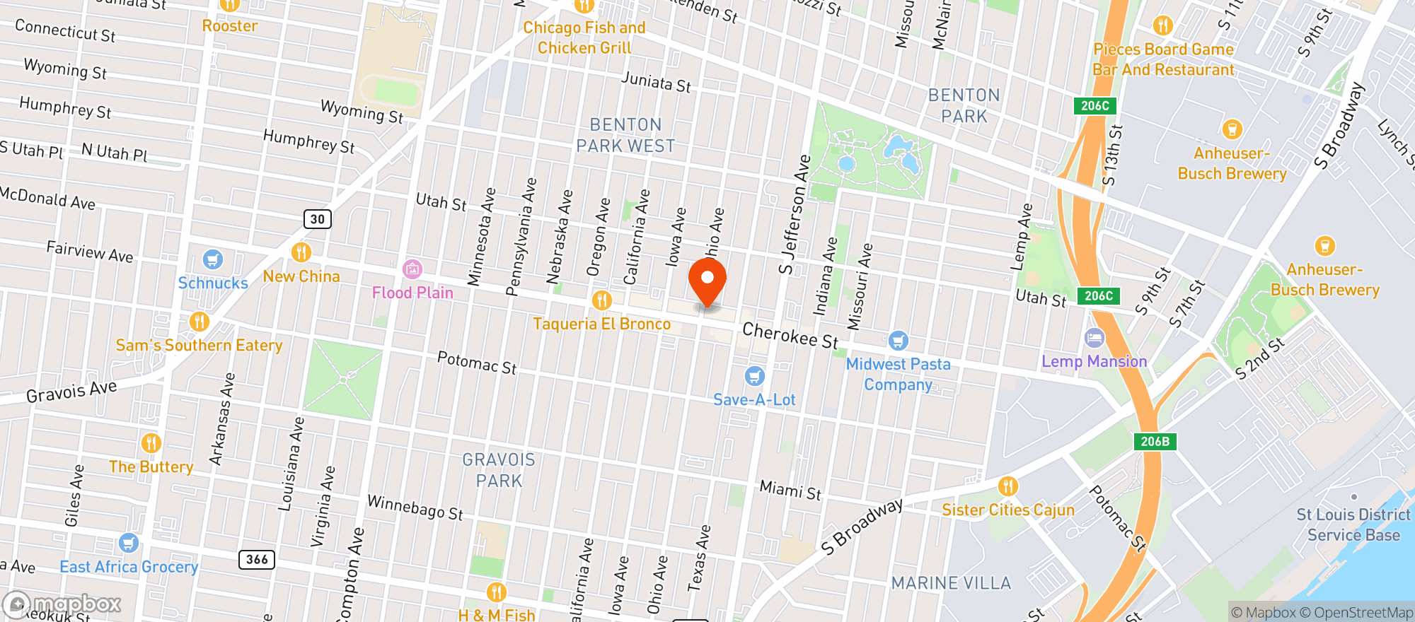 Map showing Whiskey Ring The
