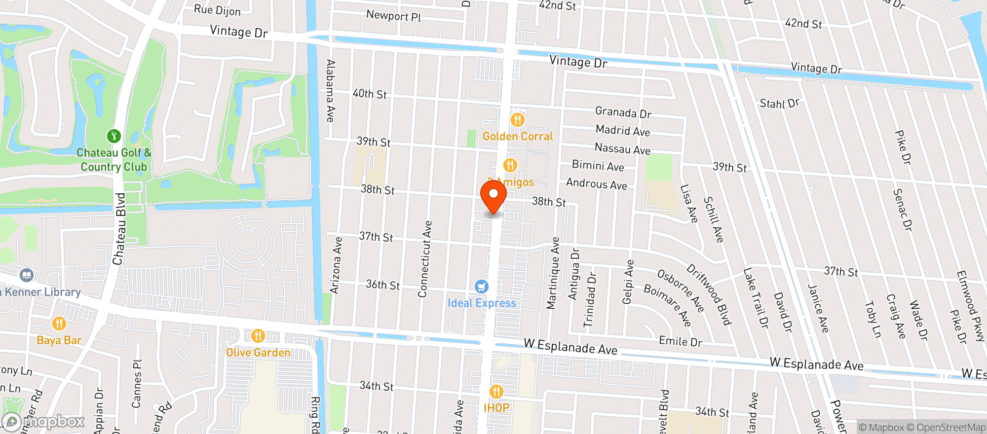 Map showing Rickys Discount Liquers