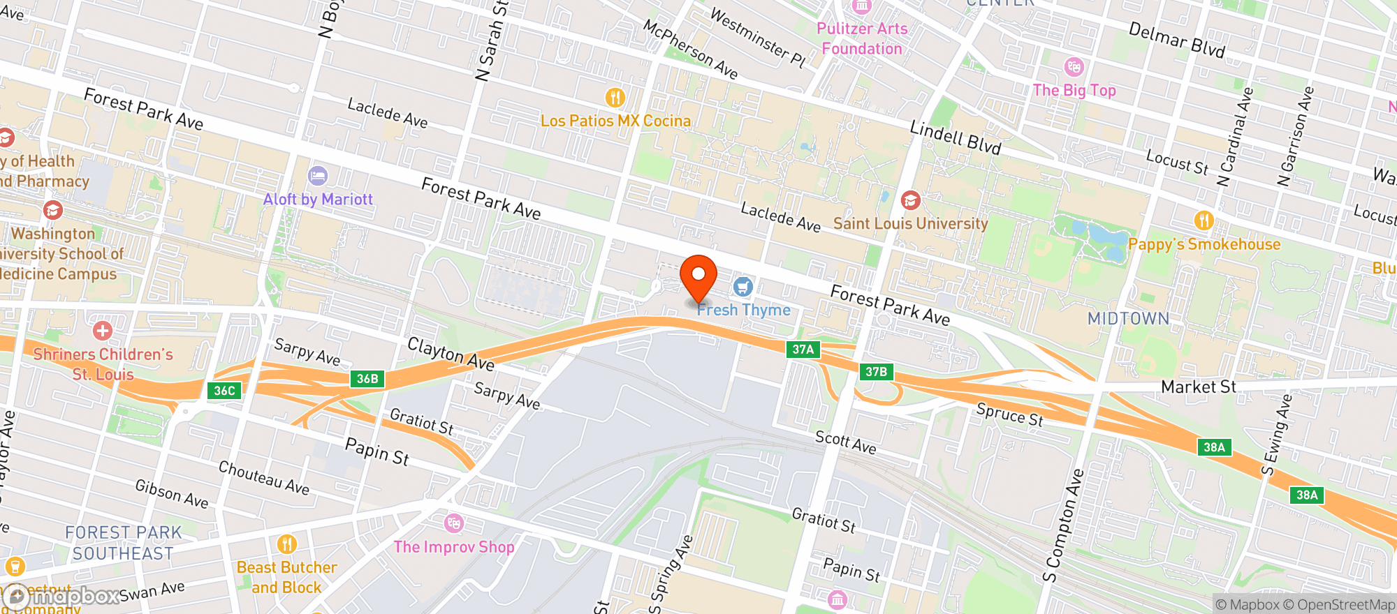 Map showing Kitchen Bar The