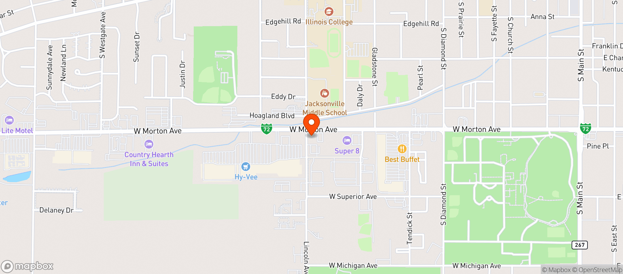 Map showing Top Shelf Liquor- Jacksonville