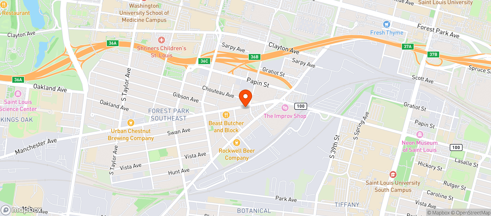Map showing North Dispensary - Hillsboro