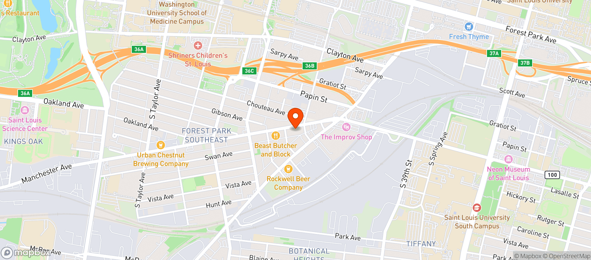 Map showing Just John Night Club