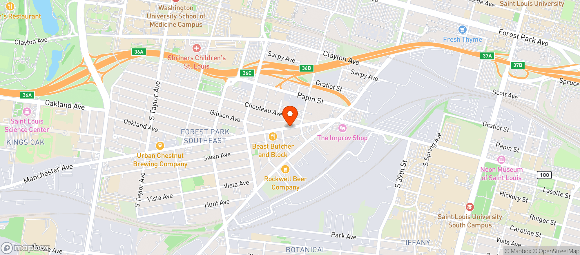 Map showing La Calle