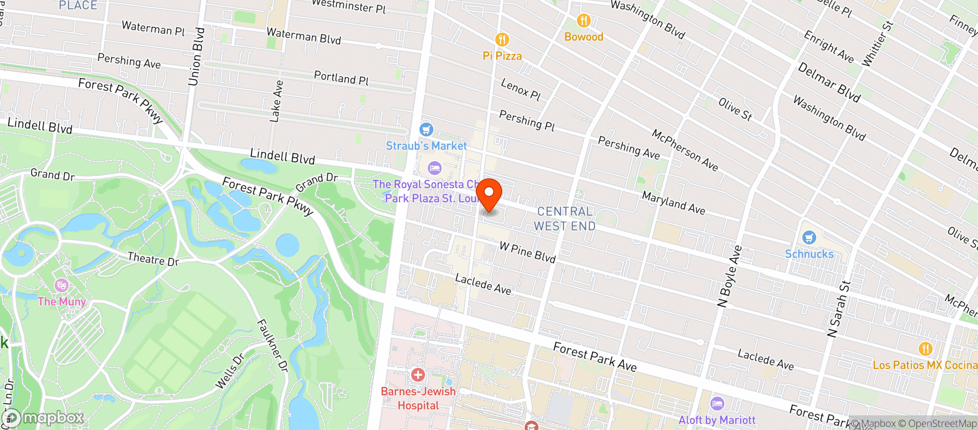 Map showing Bel Air Social