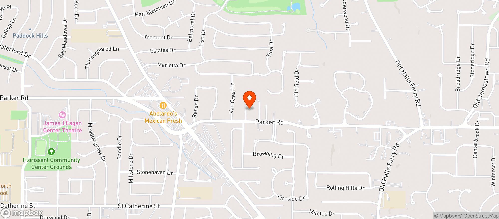 Map showing Classics Bar & Grill