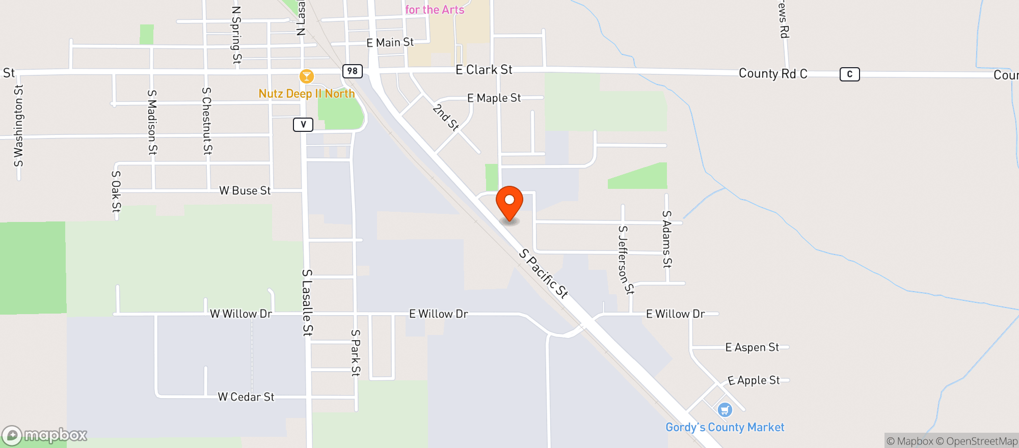 Map showing Kwik Trip #319-Spencer
