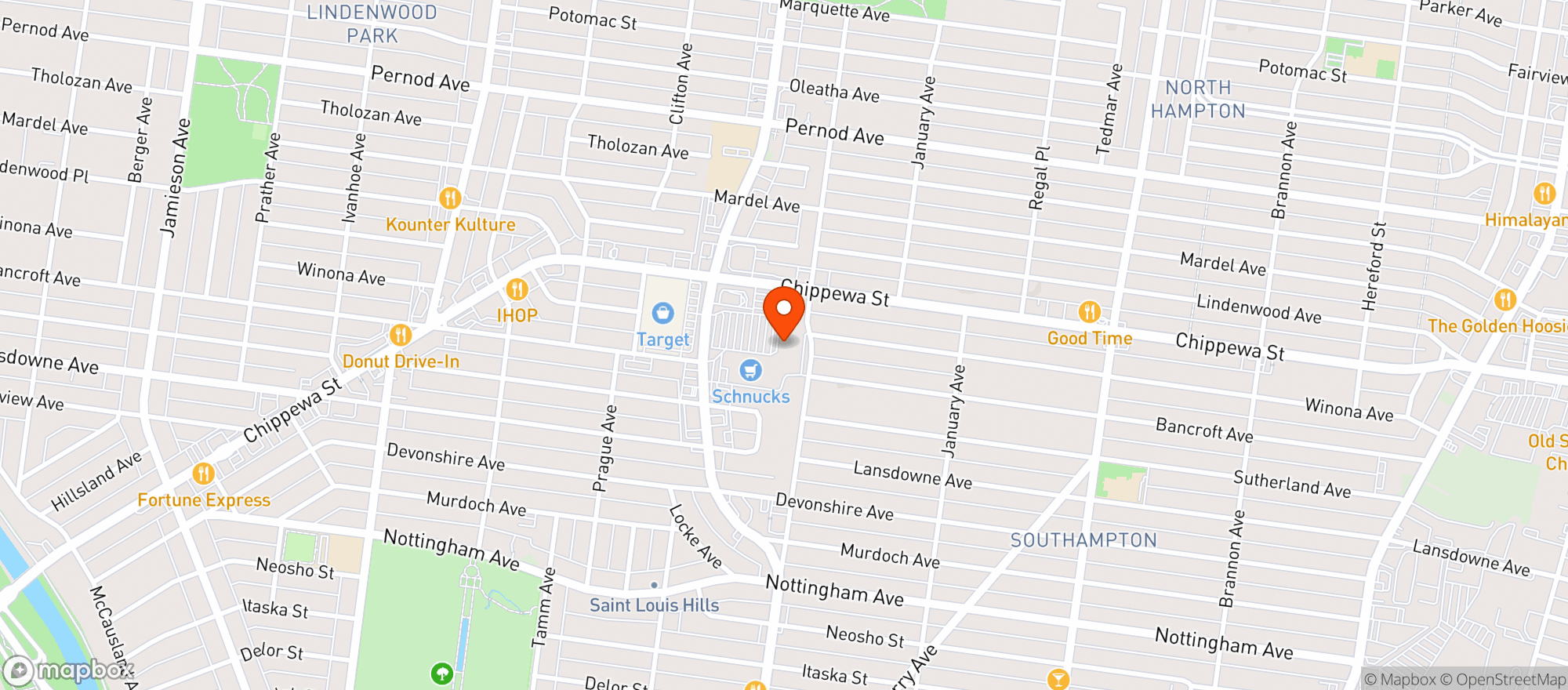Map showing Gnc